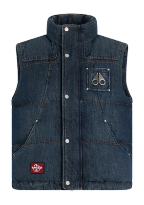 Moose Knuckles x Evisu padded logo-patch vest - Blue