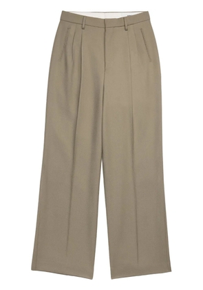 AMI Paris high-waisted pleated wool trousers - Neutrals