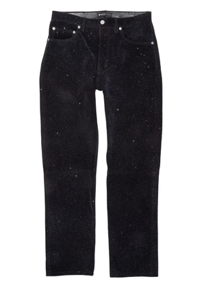 Purple Brand leather straight-leg trousers - Black