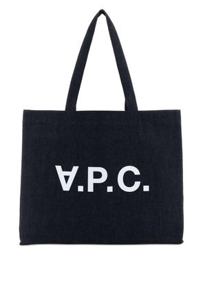A.P.C. logo-detail tote bag - Blue