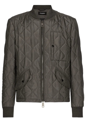 Dolce & Gabbana quilted bomber jacket - Green