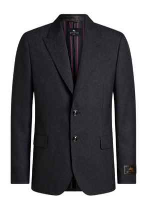 ETRO jacquard paisley single-breasted jacket - Black