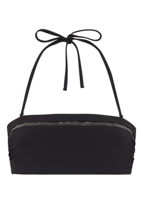 Brunello Cucinelli Monili chain-embellished bikini top - Black