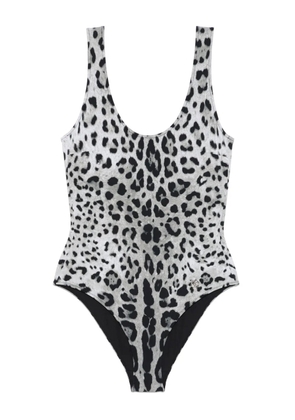 Dolce & Gabbana leopard-print swimsuit - Grey