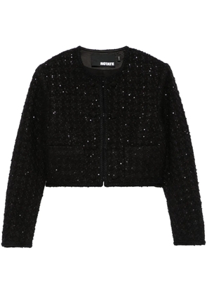 ROTATE BIRGER CHRISTENSEN bouclé cropped jacket - Black
