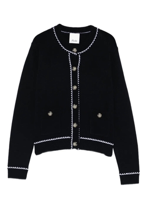 Allude button-up trim-detail cardigan - Blue