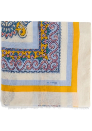 ETRO paisley-print scarf - White