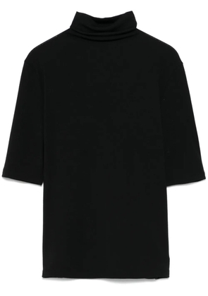 Vince elbow-Sleeve roll-neck top - Black