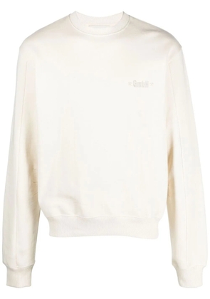 GmbH Berg logo-embroidered organic sweatshirt - Neutrals