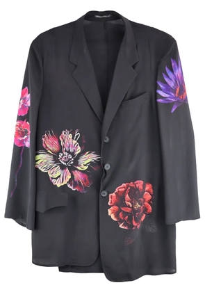 Yohji Yamamoto floral-print jacket - Black