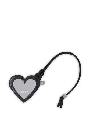 GANNI heart-shaped charm - Black
