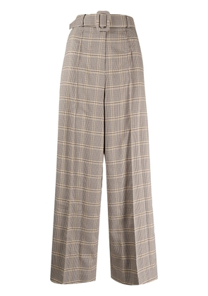 Rokh houndstooth belted waist trousers - Brown
