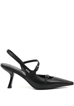 Karl Lagerfeld slingback buckle pumps - Black