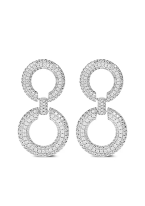 Self-Portrait crystal-embellishment earrings - Silver