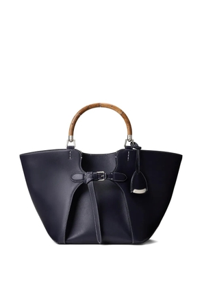 Ralph Lauren Collection wood-handle leather tote bag - Blue