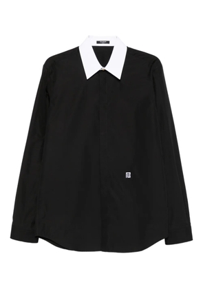 Balmain contrast-collar shirt - Black