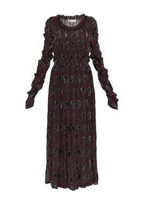 Tory Burch paisley-print midi dress - Brown