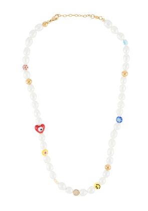 Nialaya Jewelry beaded pearl necklace - White