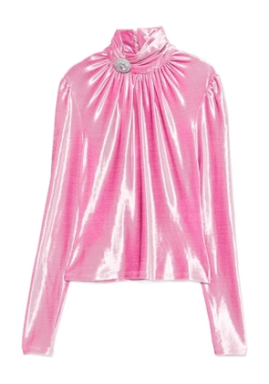 Rabanne neck-embellishment top - Pink
