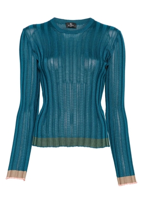 ETRO ribbed-knit sweater - Blue