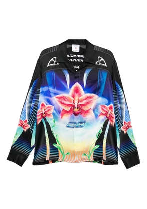 Casablanca Orchid Racer shirt - Black