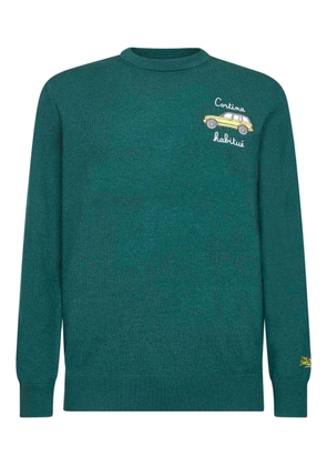 MC2 Saint Barth car-artwork-embroidered sweater - Green