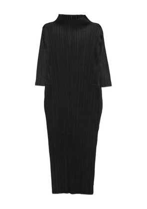 Pleats Please Issey Miyake plissé-effect midi dress - Black