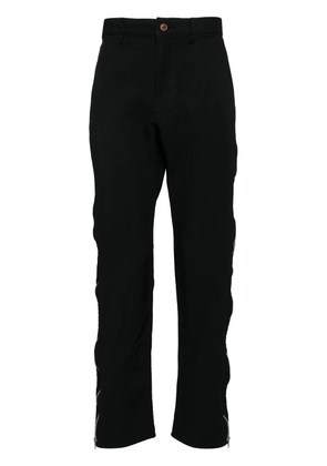 Black Comme Des Garçons zip-up tapered trousers