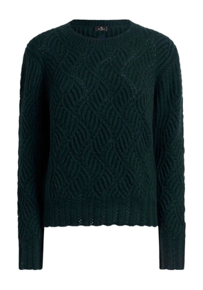 ETRO perforated pattern cashmere sweater - Green