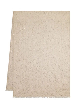 Ferragamo sequin-embellished scarf - Natural