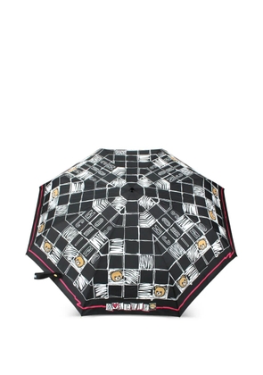 Moschino graphic-print umbrella - Black