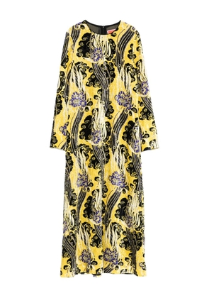 La DoubleJ floral-print maxi dress - Yellow