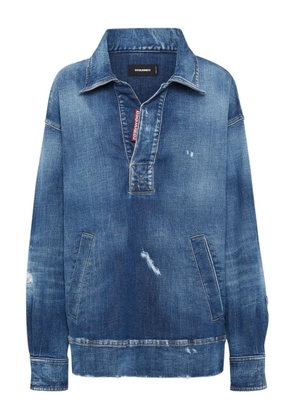 DSQUARED2 distressed-effect shirt - Blue
