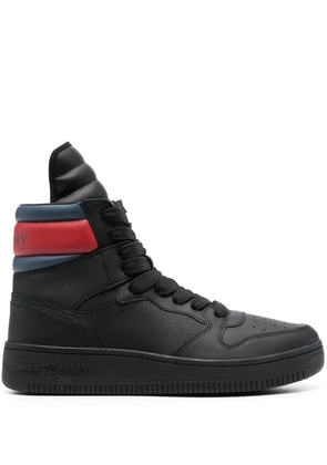 Tommy Jeans high-top lace-up sneakers - Black