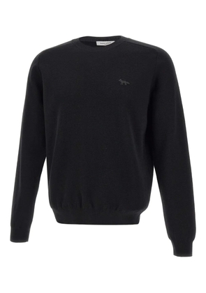 Maison Kitsuné embroidered-fox sweater - Black