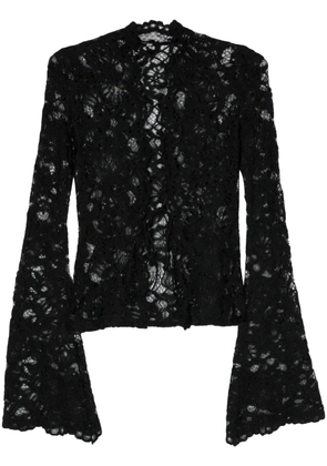 MANURÍ Sally lace blouse - Black
