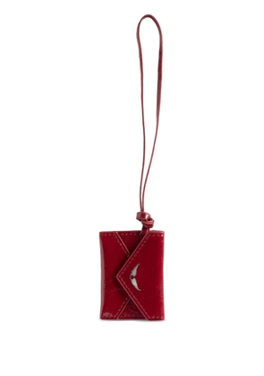 Zadig&Voltaire Love Message leather pouch charm - Red