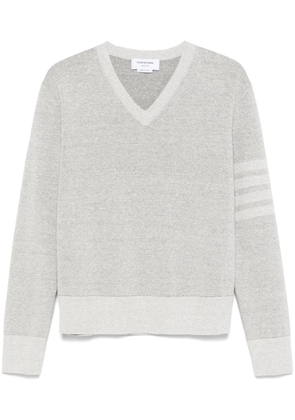 Thom Browne 4-Bar stripe V-neck sweater - Grey