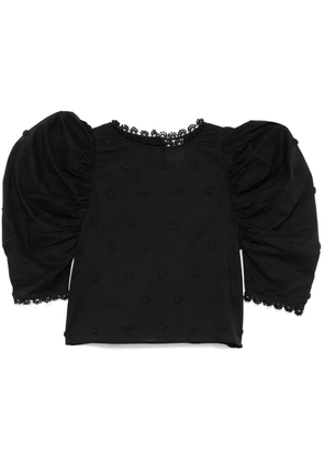 FARM Rio 3D flowers blouse - Black