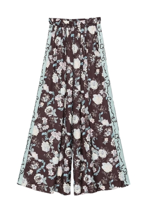 Forte Forte floral print trousers - Brown