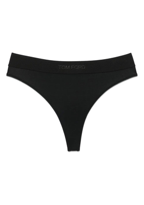 TOM FORD logo-waistband thong - Black
