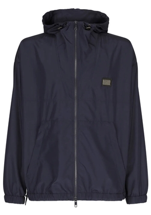 Dolce & Gabbana logo-plaque zip-fastening jacket - Blue