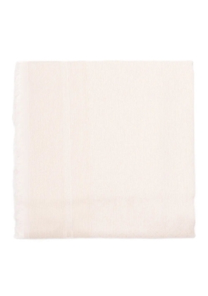 Elisabetta Franchi ribbed frayed-edge scarf - Neutrals