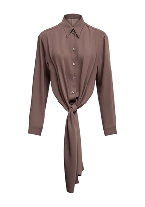 MM6 Maison Margiela long-sleeved shirt - Brown