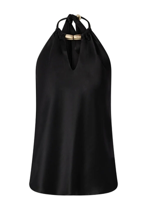 PINKO bow-halter neck blouse - Black