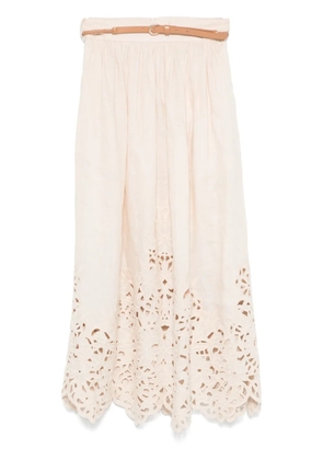 ZIMMERMANN Wylie midi skirt - Neutrals