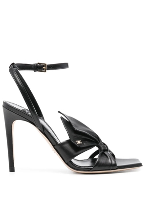 Elisabetta Franchi 100mm bow-embellished sandals - Black