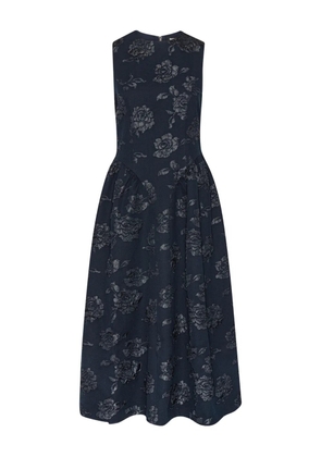 ROTATE BIRGER CHRISTENSEN Floral-jacquard midi dress - Blue