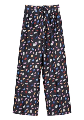 Essentiel Antwerp Frankrijk graphic-print palazzo pants - Blue