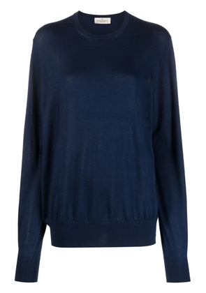 Bruno Manetti round-neck knitted jumper - Blue